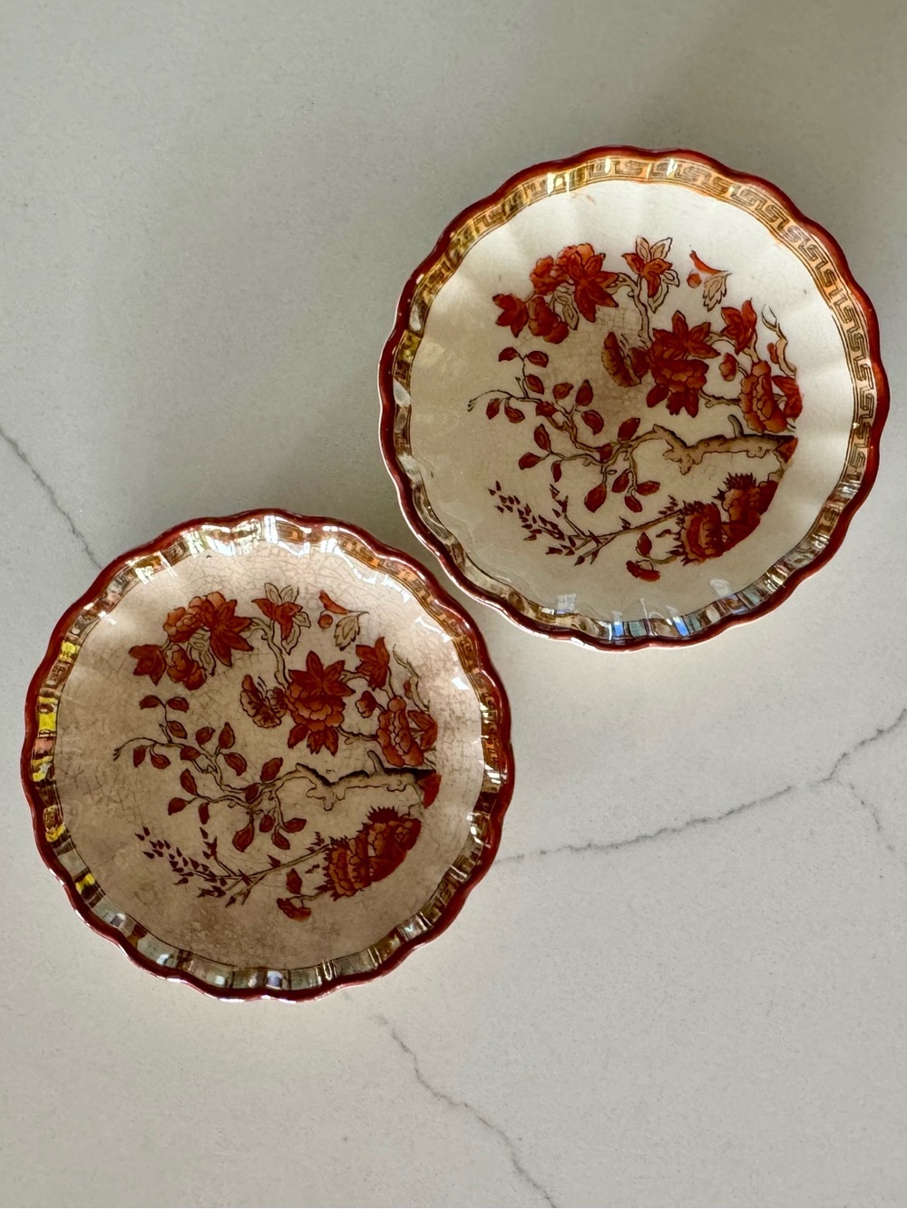 Set of 2 Antique Butter Pats